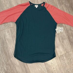 LuLaRoe Randy Women's Top in Teal and Red